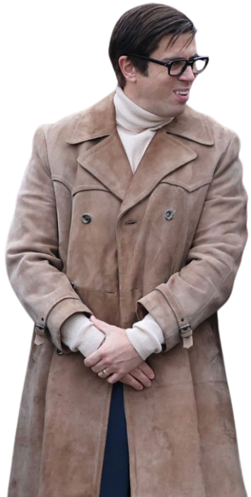 Toby Kebbell I Play Rocky Suede Leather Trench Coat - Image 3